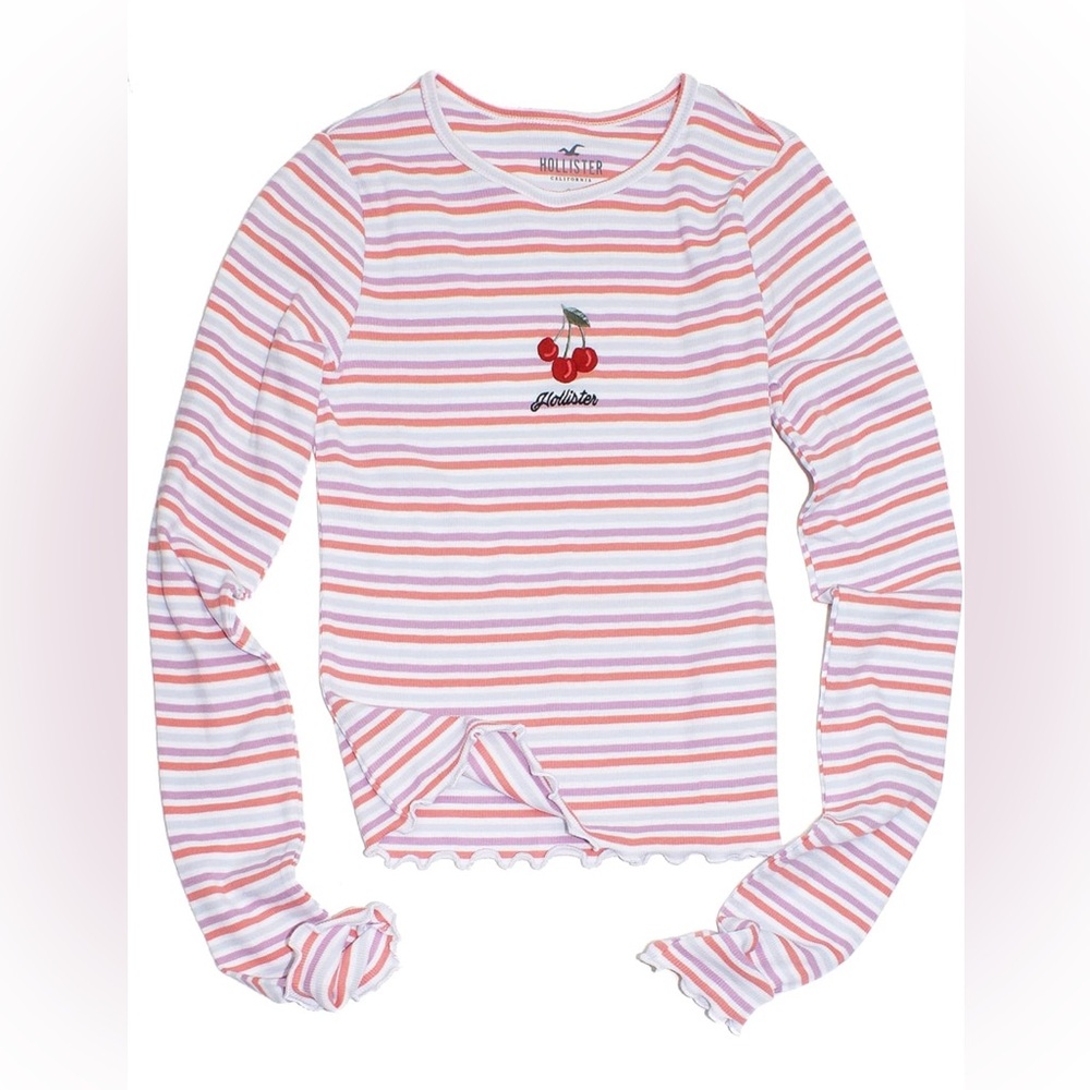 Hollister Women's Slim Fit Long Sleeve Crop Baby Tee